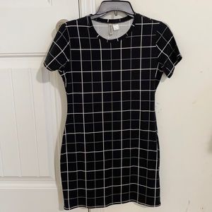 Black plaid dress